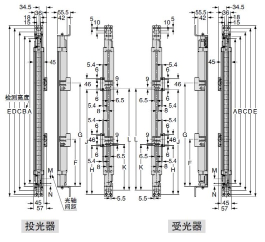 SF4B-□G 背面安装