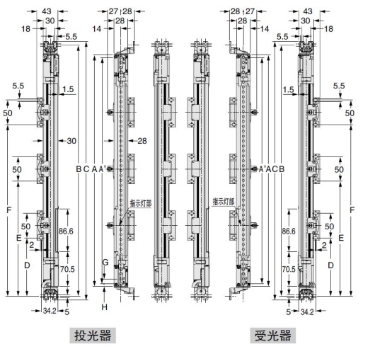 SF4B-□<V2> 侧面安装