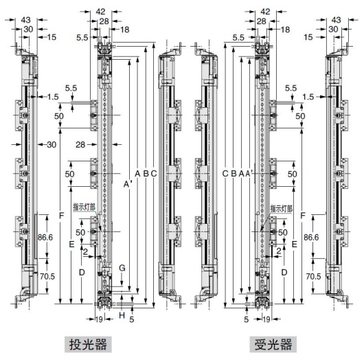 SF4B-□<V2> 背面安装